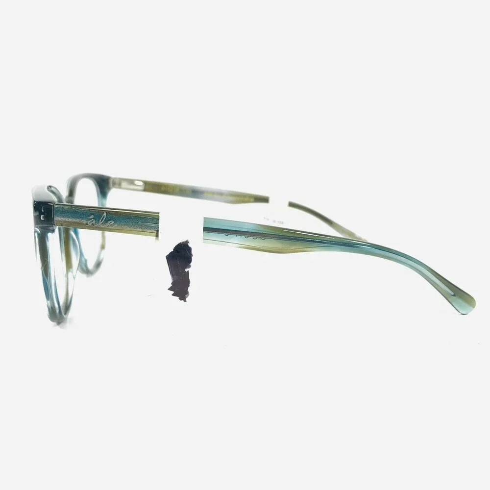 Ale by Alessandra Eyeglasses Frames 617-3 Clear Blue Green Round 51-18-135